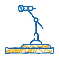microphone on stand for speech toast icon doodle illustration vector