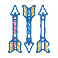 arrows bolts icon doodle illustration vector