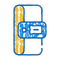 constant temperature control sensor icon doodle illustration vector