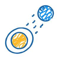 process describing ebb and flow icon doodle illustration vector