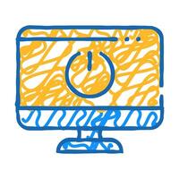 on and off operating system icon doodle illustration vector