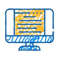document of operating system icon doodle illustration vector
