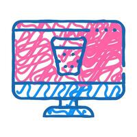 delete digital information operating system icon doodle illustration vector
