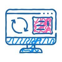 update operating system icon doodle illustration vector