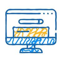browser search operating system icon doodle illustration vector
