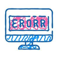 error operating system icon doodle illustration vector