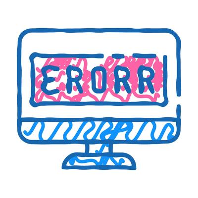 error operating system icon doodle illustration
