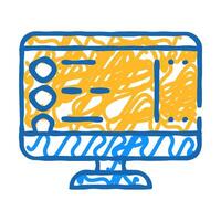 software list of operating system icon doodle illustration vector