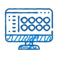 files of operating system icon doodle illustration vector