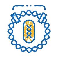 dna decoding for future vaccine icon doodle illustration vector
