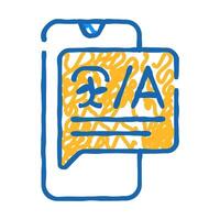 trabslator and can speak on international language call center operator flat icon doodle illustration vector