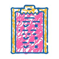 check list or questionnaire call center icon doodle illustration vector