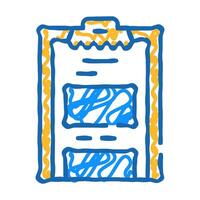 task list of call center icon doodle illustration vector