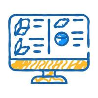 3d object library icon doodle illustration vector