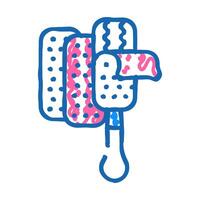 replacement layer of callus remover icon doodle illustration vector