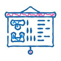 presentation of courses icon doodle illustration vector
