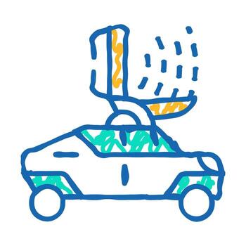 microwave gun icon doodle illustration vector