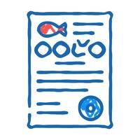 documentation fish icon doodle illustration vector