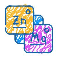 macro and microelements food icon doodle illustration vector