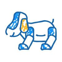 robotic dog pet toy icon doodle illustration vector