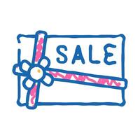 present sale card icon doodle illustration vector