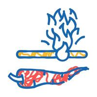 spicy vegetable burn scale icon doodle illustration vector