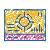 mesh with different data icon doodle illustration vector