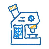 microscope laboratory tool icon doodle illustration vector