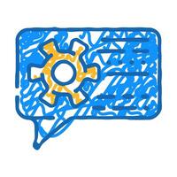 advice and dialogue business consultant with client icon doodle illustration vector