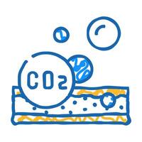 carboxytherapy procedure icon doodle illustration vector