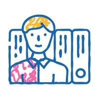 documentation of sales icon doodle illustration vector