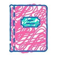 notebook for notes icon doodle illustration vector