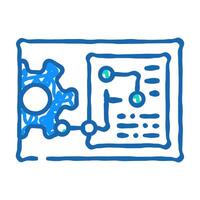 engineering processing icon doodle illustration vector