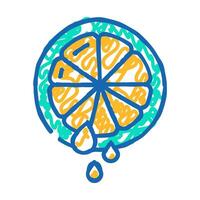 lemon juice add icon doodle illustration vector