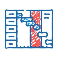 plan of time and tasks icon doodle illustration vector