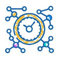 distribution of time across projects icon doodle illustration vector