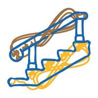 deck posts and handrails icon doodle illustration vector