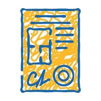 documents architect icon doodle illustration vector