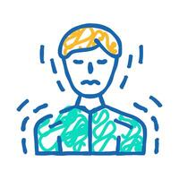 irritability health problem icon doodle illustration vector