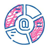 email list segmentation icon doodle illustration vector