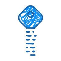 digital key icon doodle illustration vector