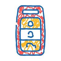 car proximity key icon doodle illustration vector