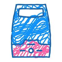 lamp with motion sensor icon doodle illustration vector