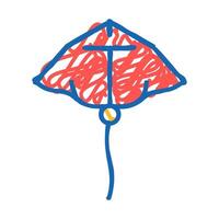 stingray form kite icon doodle illustration vector