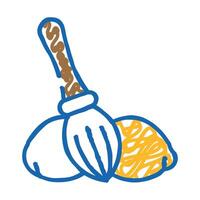 manual lemon squeezer icon doodle illustration vector