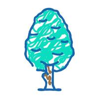 pear tree icon doodle illustration vector