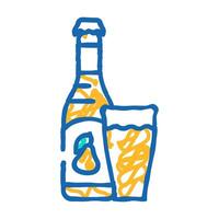 pear cider icon doodle illustration vector