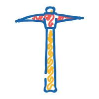 pick axe blade icon doodle illustration vector