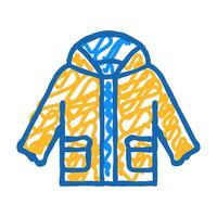 utility jacket boy baby cloth icon doodle illustration vector