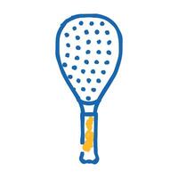 racket game badminton icon doodle illustration vector